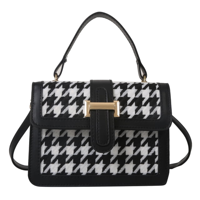 Bolso de hombro Mujer FLhrweasw Cuero PU Asa superior Negro Blanco