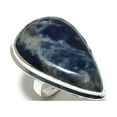 thumbnail image 2 of Natural Sodalite Gemstone Handmade 925 Sterling Silver Gift Ring Size 10, 2 of 2