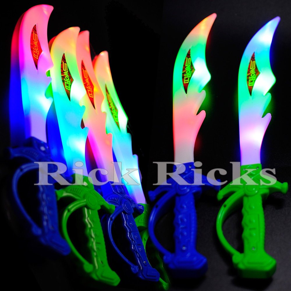 12 LightUp Ninja Swords Flashing LED Toy Sticks Glow Lot Party Ninja Favors Espadas Walmart