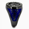 thumbnail image 4 of Luxe Jewelry Designs Men's Masonic Style Stainless Steel Ring with Black Diamond Top Grade Crystals, 4 of 4