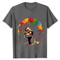 thumbnail image 4 of Mens Polo T-Shirt Graphic Print Short Sleeve Crew Neck Soft Mens Spring Shirt,Grey,2XL, 4 of 4