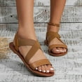 thumbnail image 5 of Xunlbb Comfort Sandals, Women's New Summer Elasticated Roman Beach Shoes Open-toed Flat Sandals, 5 of 7