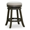 thumbnail image 2 of 24 Inch Counter Height Backless Swivel Stool, Modern Upholstered Bar Stool with Wooden Flared Legs, Bar Side Chair for Dining Room, Kitchen, Club, Restaurant, Beige Fabric Seat, 2 of 5