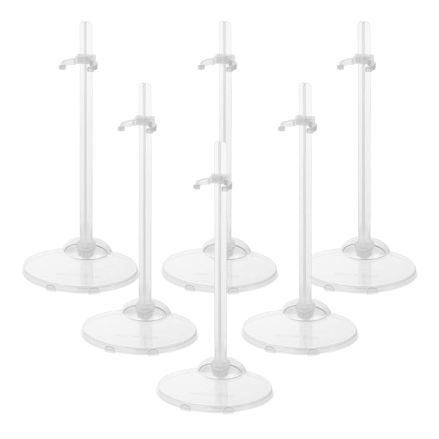 UPGRATOR Figure Clear Display Stands Doll Stand Rack Wide Base Plastic Adjustable Support 12 Pcs