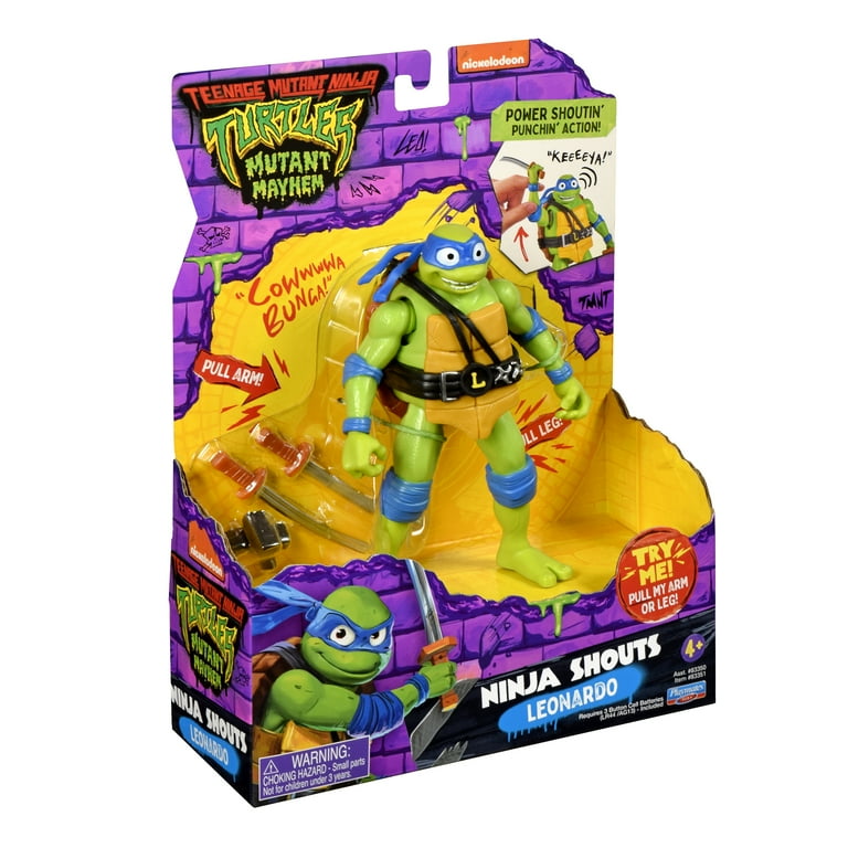  Teenage Mutant Ninja Turtles: Mutant Mayhem 4.5” Leonardo Basic  Action Figure by Playmates Toys : Toys & Games