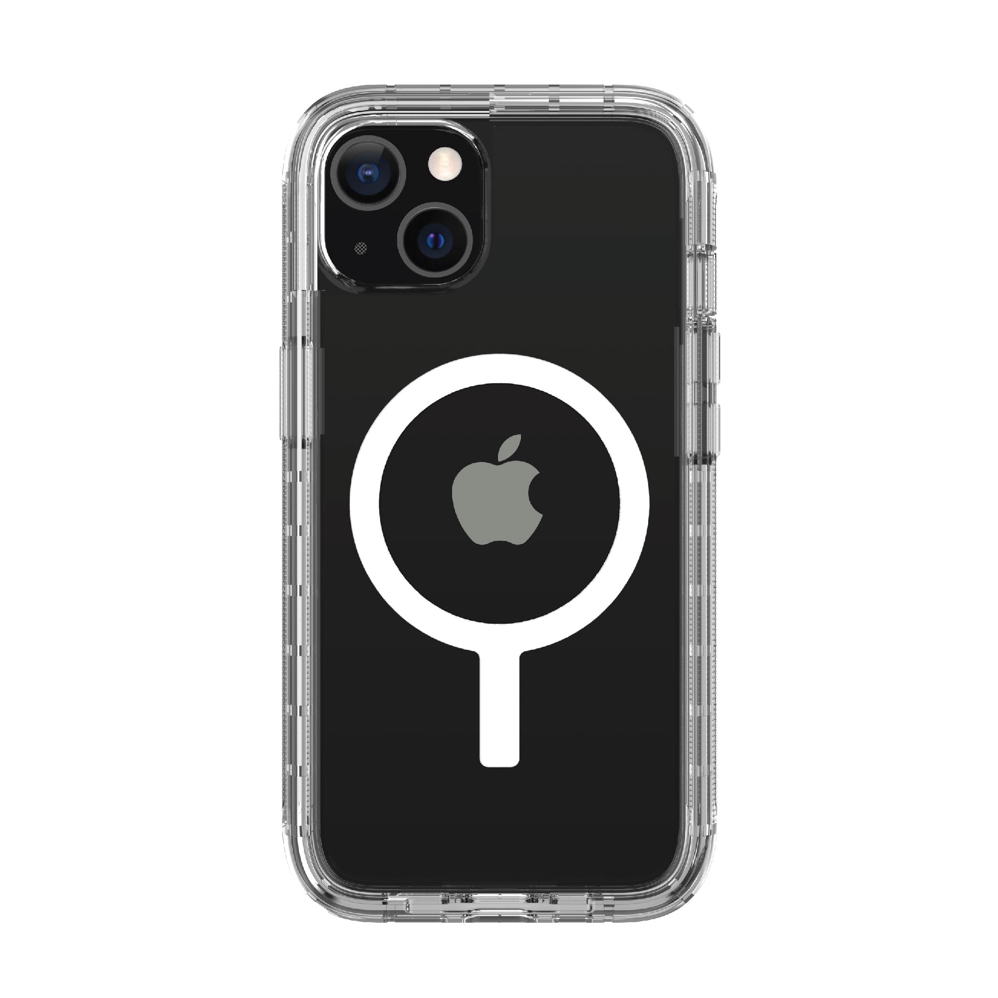onn. MagSafe Compatible Rugged Phone Case for iPhone 13 - Clear