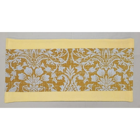 

Gold Floral Damask Terrycloth Bathmat by Penny s Needful Things (Yellow)