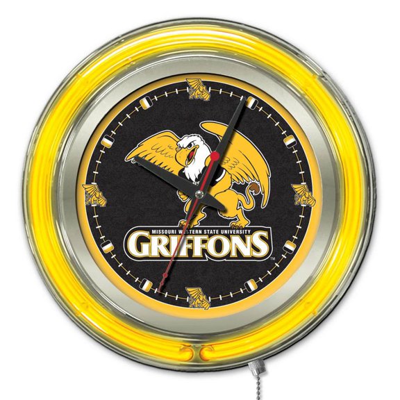 Missouri Western State University 15" Double Neon Wall Clock