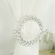 Efavormart 2 Pack | 7" Silver Barrette Style Acrylic Crystal Curtain Tie Backs, Round Backdrop ...