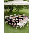 thumbnail image 4 of Outdoor Tablecloth with Umbrella Hole for Patio/Picnic/Party/Camping, Pink Tulip Waterproof Table Cloth Rectangle Table Cover Washable, Spring Romantic Botanical Flowers Branches (60"x 84"), 4 of 8