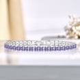 thumbnail image 2 of JeenMata Enorme 11K Corte Princesa Febrero - Amatista - Pulsera de tenis con piedra natal para mujer Diseño de eternidad - Chapado en oro blanco, 2 of 6