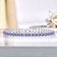 thumbnail image 2 of JeenMata Enorme 11K Corte Princesa Febrero - Amatista - Pulsera de tenis con piedra natal para mujer Diseño de eternidad - Chapado en oro blanco, 2 of 6