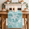 thumbnail image 2 of Table Runners 72 Inches Long Dress Scarves, Mint Green Starfish Farmhouse Kitchen/Dining Table Decor Table Runner, Coffee Tablerunners, Coral Shell Ocean Vintage Coastal 13x72 Inch, 2 of 9