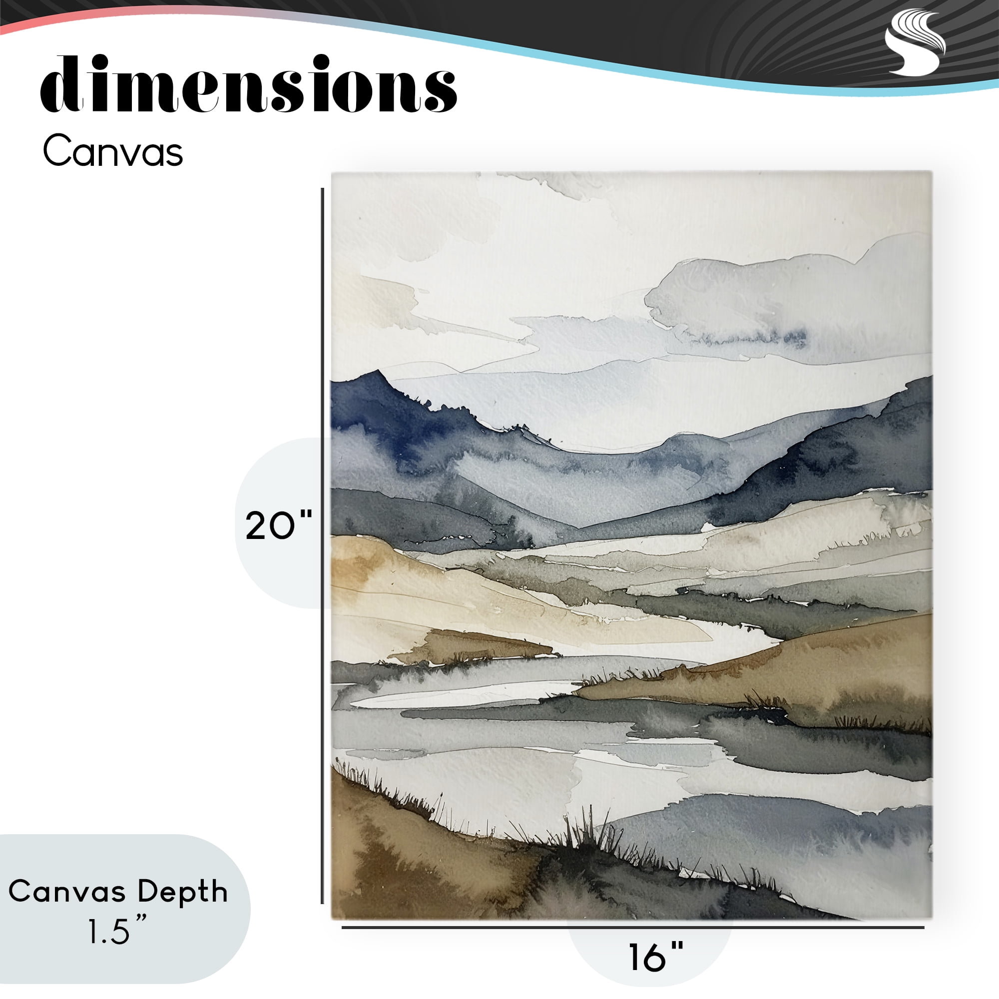 Stupell Industries Flow Of Water River Canvas Wall Art, design by Alonza Saunders
