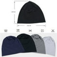 thumbnail image 3 of Dicasser 2PCS Unisex Cotton Beanies Soft Sleep Cap Chemo Hats Soft Slouchy Hair Cover for Hairloss Cancer Chemo for Men Women, LIGHT GRAY+DARK GRAY, 3 of 10