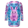 thumbnail image 2 of Womens Easter Shirt Plus Size Tshirts Graphic Tee Cute Bunny Printed Short Sleeve Crewneck Holiday Tops (L, Blue|Tie-dye), 2 of 5