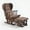 Brown, variant on Comfort Deluxe Glider Chair and Ottoman Set Grey