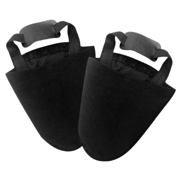 Amosfun Women's Bowling Shoe Slide Pads with Adjustable Elastic Straps, , 1 Pair Black