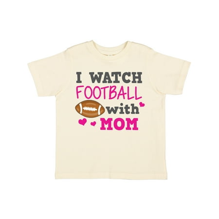 

Inktastic I Watch Football with My Mom Gift Toddler Toddler Girl T-Shirt