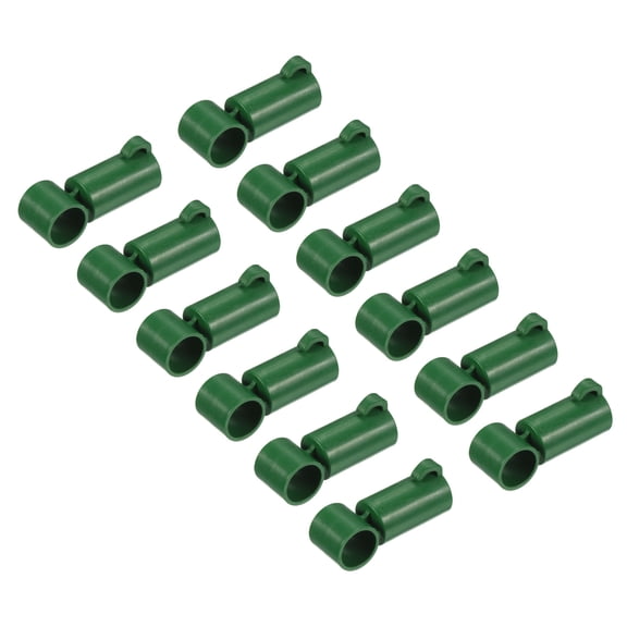 Uxcell 2.36" Long Plastic Plant Stakes Connector Clips Pipe Joint Buckle Green 20 Pack
