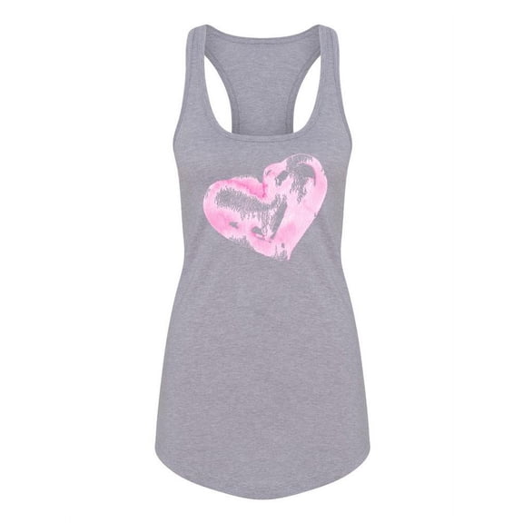 Sprayed Heart Racerback Tank Women -Image by Shutterstock, Female XX-Large