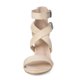 thumbnail image 3 of Sandalias De Mujer Con Tiras En El Tobillo Y Tacón En Bloque Entrecruzado Beige 41, 3 of 6