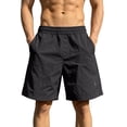 thumbnail image 3 of ZRGHAOYLQ Mens Casual Shorts 7 Inch Elastic Waist Shorts Straight Leg Loose Fit Shorts Breathable Lightweight Summer Leisure Shorts with Pockets, 3 of 7