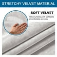 thumbnail image 3 of Upholstered Bench Slipcover, Velvet Dining Room Bench Covers Stretch Bench Seat Protector Elastic Dining Bench Cover Removable Washable for Living Room-Coffee-Large, 3 of 8