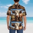 thumbnail image 6 of Daiia Cute Daisy Cow Hawaiian Shirt for Men Gentle Cotton Regular Short Sleeve Casual-Small, 6 of 9