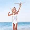 thumbnail image 6 of Girls' One-piece Swimsuit Cross Back Bathing Suit Beach Surfing Sizes 3T-10T White Unicorn with Wings, 6 of 9