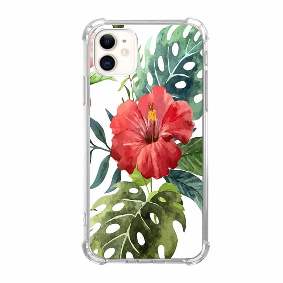 Palm Garden Case for iPhone 11,Aesthetic Colourful Floral Plant Case for Men Women,Unique Trendy TPU Bumper Case Cover