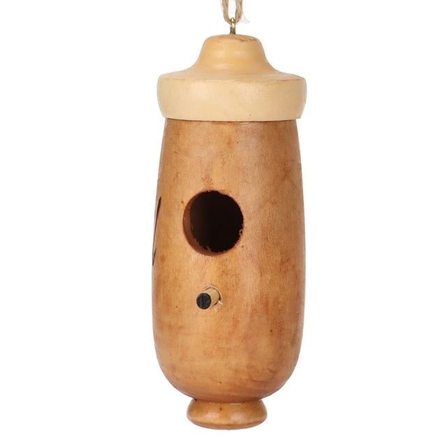 Wooden Hummingbird House, Multi Purpose Attractive Addition Outside Hanging Wooden Hummingbird House Delicate For Indoor For Garden Decor Bottom With Ring
