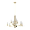 thumbnail image 2 of Hunter - Gatz 9-light Alturas Gold, Large Chandelier, Dimmable, Modern Style, Candle Shaped, for Bedrooms, Dining, Living Rooms - 19787, 2 of 7