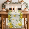 thumbnail image 2 of Vintage Lemon Table Runner, Summer Fruit Rustic Botanical Floral Washable Cotton Linen Table Runners 60 Inches Long, Dresser Scarf Runner for Coffee/TV Stands/Kitchen/Cabinets 13''x60'', 2 of 8