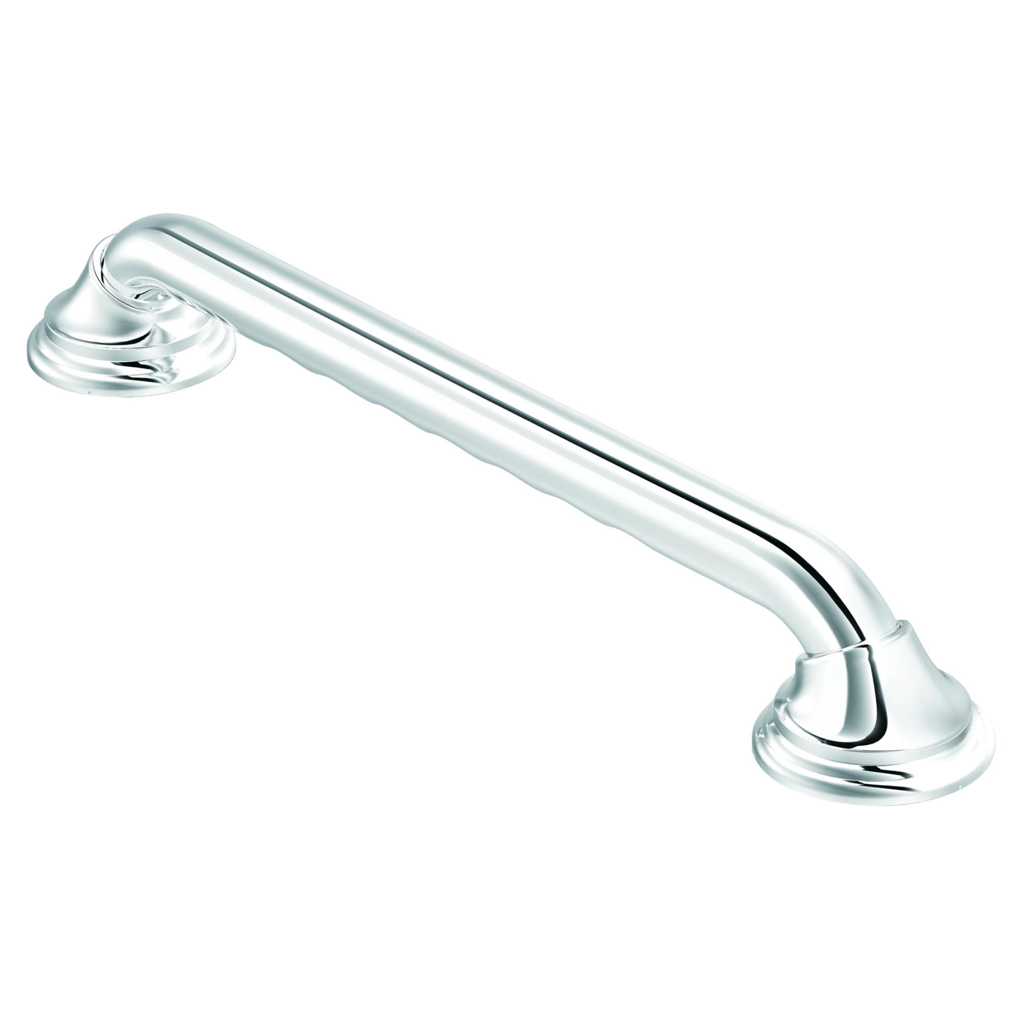 Moen Chrome Bathroom Safety 16-Inch Designer Bathroom Grab Bar with Curled Grip