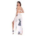 thumbnail image 3 of FORMRS Womens Long Sarong Beach Wrap Semi-Sheer Bikini Skirt Bathing Swimsuit Cover Up, Bunnies and Carrots, 3 of 7