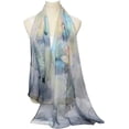 thumbnail image 4 of GFDYREE Foulards pour Femmes Légers Foulards Mode Imprimé Motif Floral Foulard Châle Étoles, 4 of 5