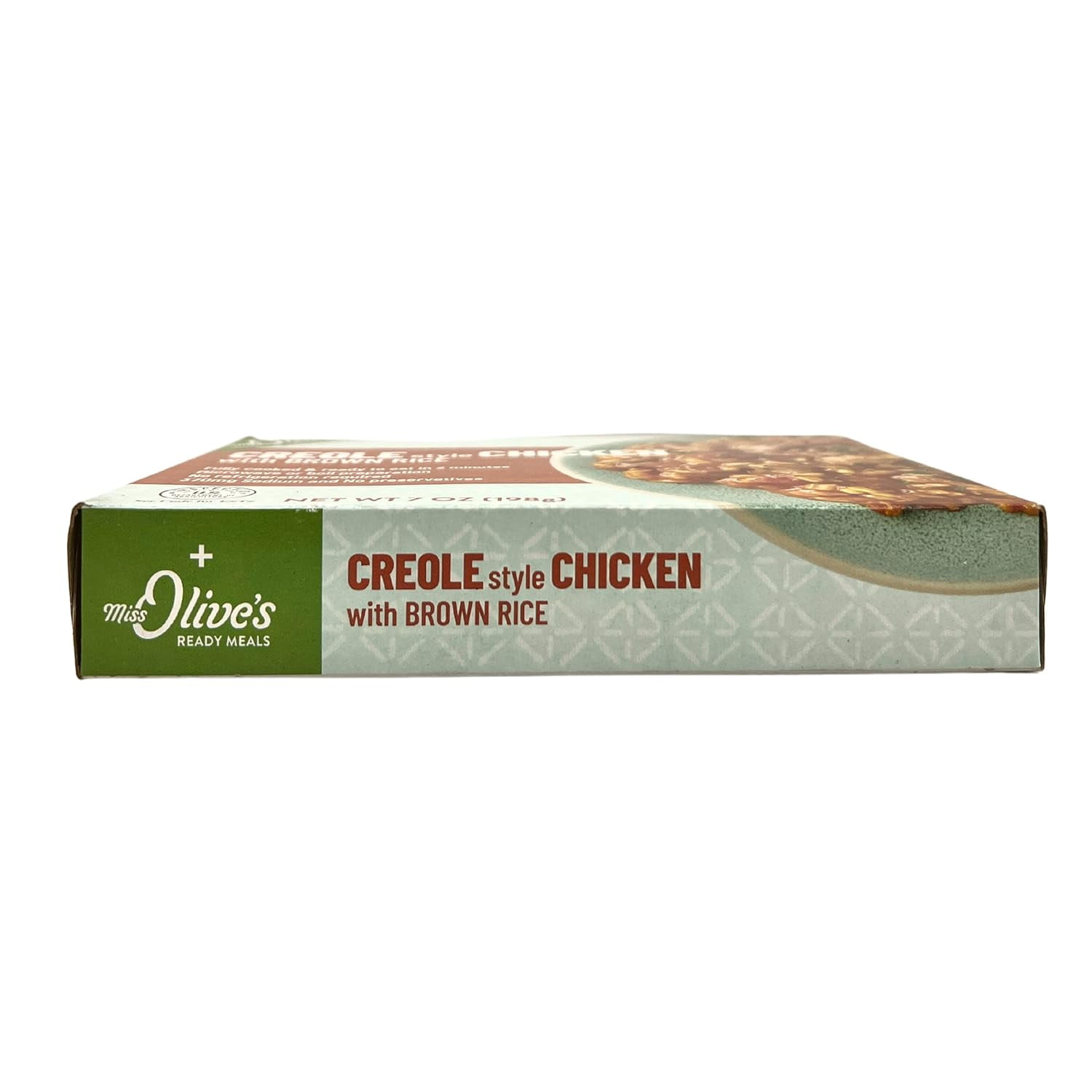 Miss Olives Creole Style Chicken with Brown Rice, Shelf Stable, Low-Sodium Ready Meal (Pack of 6)