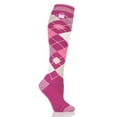 thumbnail image 3 of Heat Holder Women's Long Argyle LITE Socks| Warm + Soft, Hiking, Cabin, Cozy at Home Socks | 5X Warmer Than Cotton Socks, 3 of 4