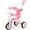 Pink, variant on EOTVIA Tricycle for Kids, Toddler Tricycle with Light and Music, Kids Trike Beginner Tricycle with Removable Canopy, Baby Bike with Adjustable Push Handle, Toddler Bike for 1-4 Years Old Girls Boys