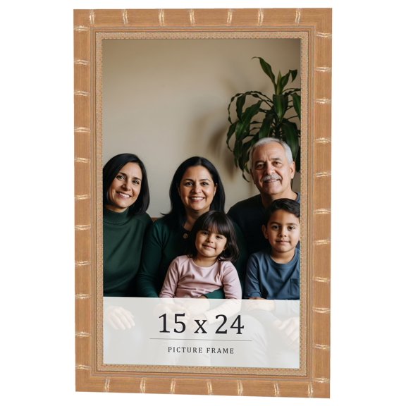 15x24 Frame Gold Real Wood Picture Frame Width 1.5 inches | Interior Frame Depth 0.5 inches |
