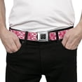 thumbnail image 3 of Buckle-Down Belt, Seatbelt Buckle Belt, Cute Skulls Checkers Pinks White, Youth 22 to 32 Inches, 3 of 9