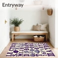 thumbnail image 3 of ODIKA 5'x7' Machine Washable Non-Slip Area Rug, Space Galaxy Letters Cosmic Learning Adventure High Traffic Rug with Pad, Beige, 693447, 3 of 8