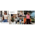 thumbnail image 5 of PRETTYGARDEN Womens Casual Short Sleeve Cardigans Button Down Knitted Sweater Basic Crew Neck Crop Tops, 5 of 10