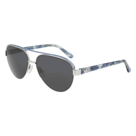 Bebe BB7252 040 57mm Aviator Sunglasses Women's Silver