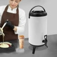 thumbnail image 3 of Stainless Steel Insulated Beverage Dispenser 3.17gal, Hot Drink Dispenser with Spout, 8L Cold and Hot Drink Dispenser for Parties, White, 3 of 14