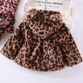 thumbnail image 3 of IDOPIP Kids Girls Fall Winter Leopard Faux Fur Hooded Coat Jacket Thick Fleece Windproof Parka Outwear, 3 of 7