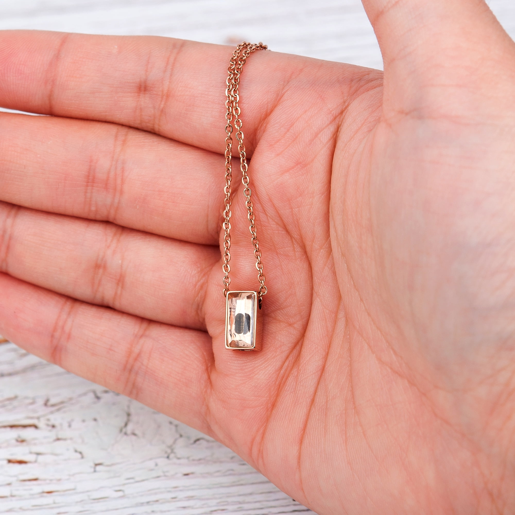 Personalized Cube Ashes Holder Necklace, Custom Engraving Memorial Necklace, Engravable Crystal Cremation Necklace for Woman with Filling Kit and Velvet Box Ship Next Day! [Rose Gold, Text Engraving]