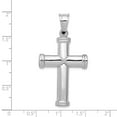 thumbnail image 3 of 14K White Gold Charm Pendant Themed 48 mm 25 Hollow Cross, 3 of 3
