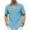 Light Blue, variant on POIUYTR Men Summer Cotton Shirts Casual Loose Short Sleeve Collared Button Blouses Business Work Soft Comfy Solid Color Tops